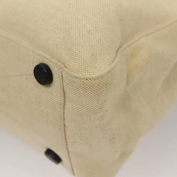 PRADA Sports Tote Bag Canvas Beige Black Auth bs27461 - Picture 2 of 16